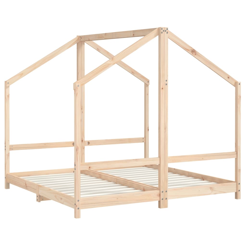 Kids Bed Frame 2x(80x160) cm Solid Wood Pine