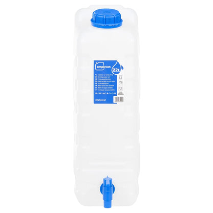 Water Container with Tap Transparent 20 L Plastic