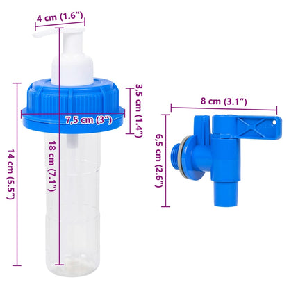 Water Container with Tap and Soap Dispenser 10 L Plastic