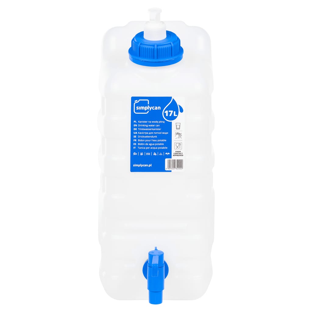 Water Container with Tap and Soap Dispenser 15 L Plastic