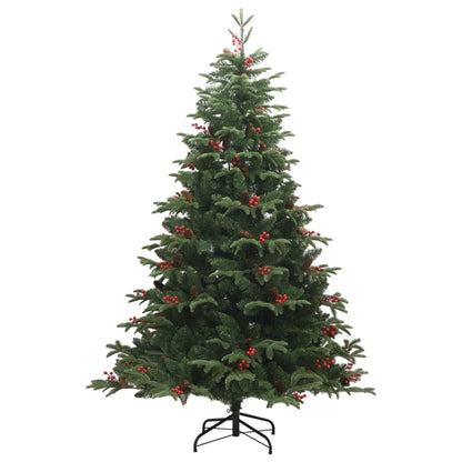 Artificial Hinged Christmas Tree with Cones and Berries 180 cm