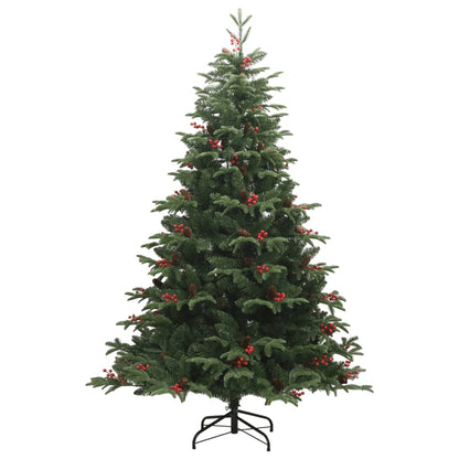 Artificial Hinged Christmas Tree with Cones and Berries 240 cm