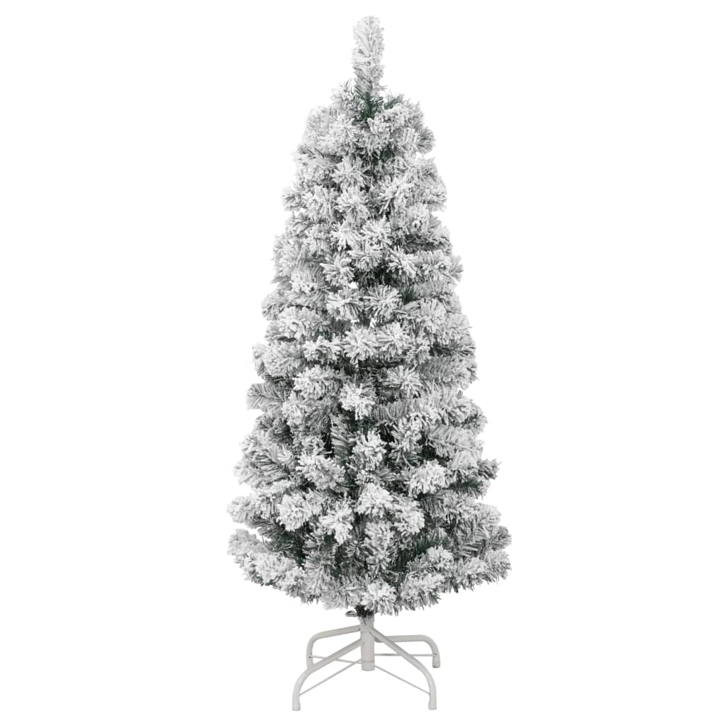 Artificial Hinged Christmas Tree with Flocked Snow 120 cm