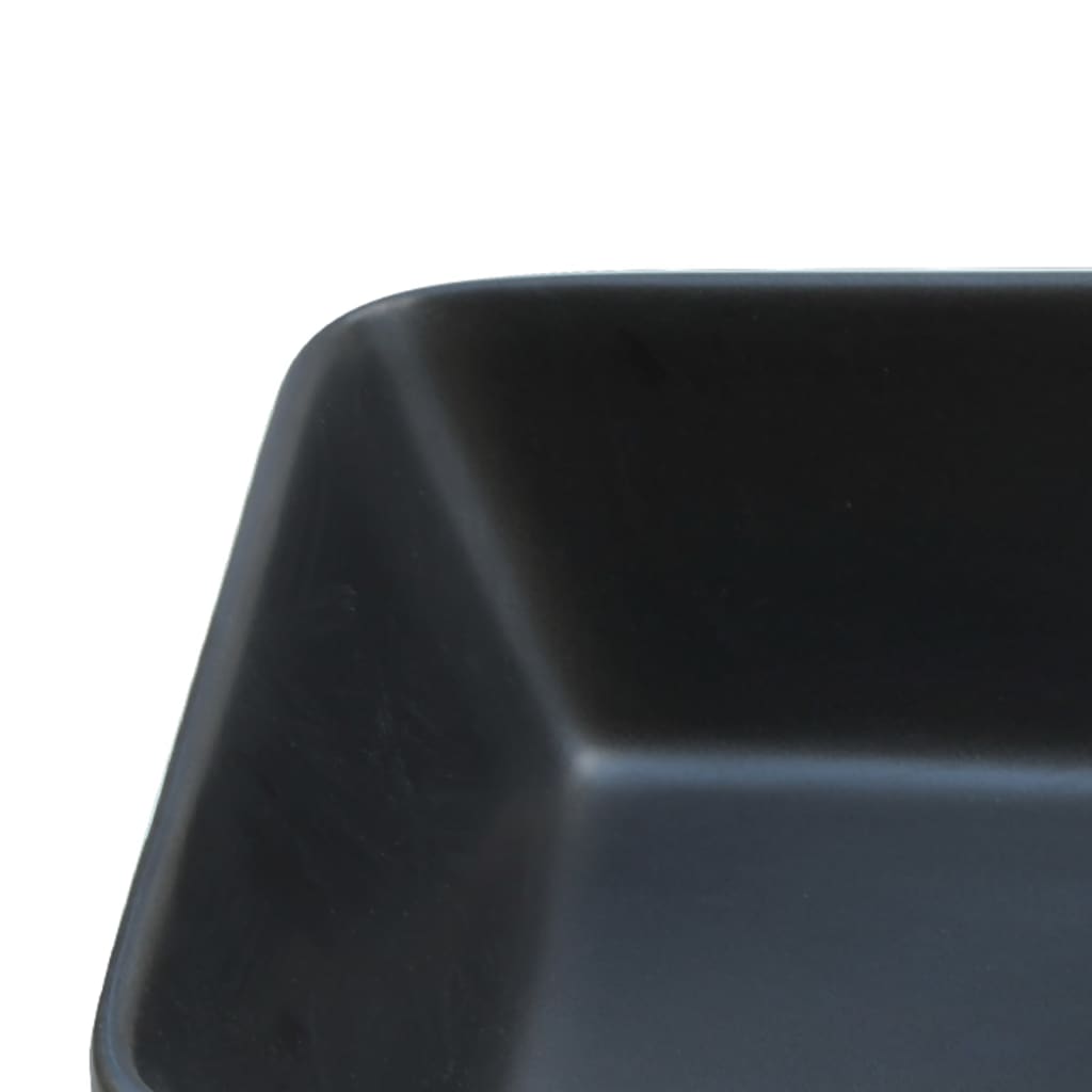 Countertop Basin Black and Brown Rectangular 46x35.5x13 cm Ceramic