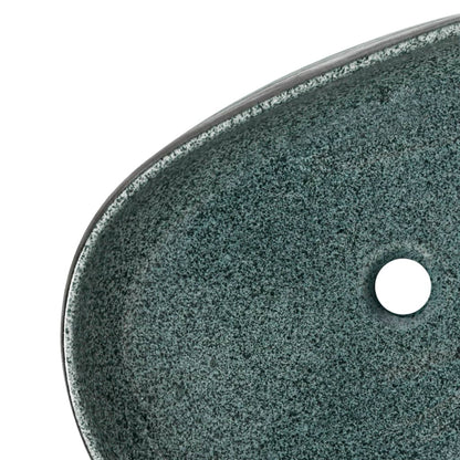 Countertop Basin Turquoise Oval 59x40x14 cm Ceramic