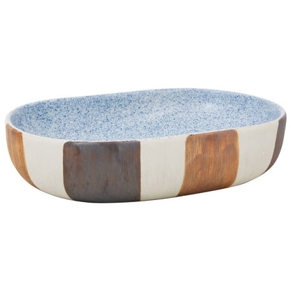 Countertop Basin Multicolour Oval 59x40x14 cm Ceramic