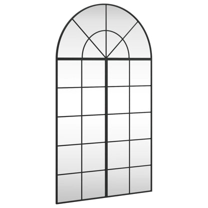 Wall Mirror Black 80x140 cm Arch Iron