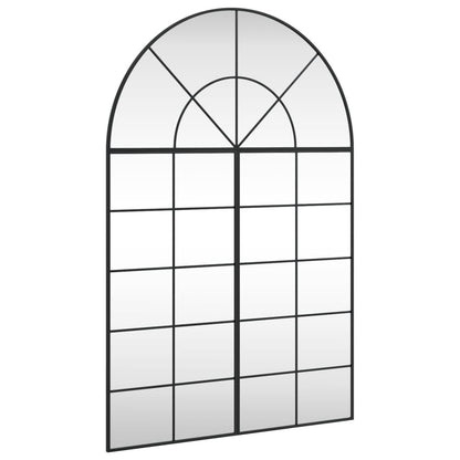 Wall Mirror Black 100x150 cm Arch Iron