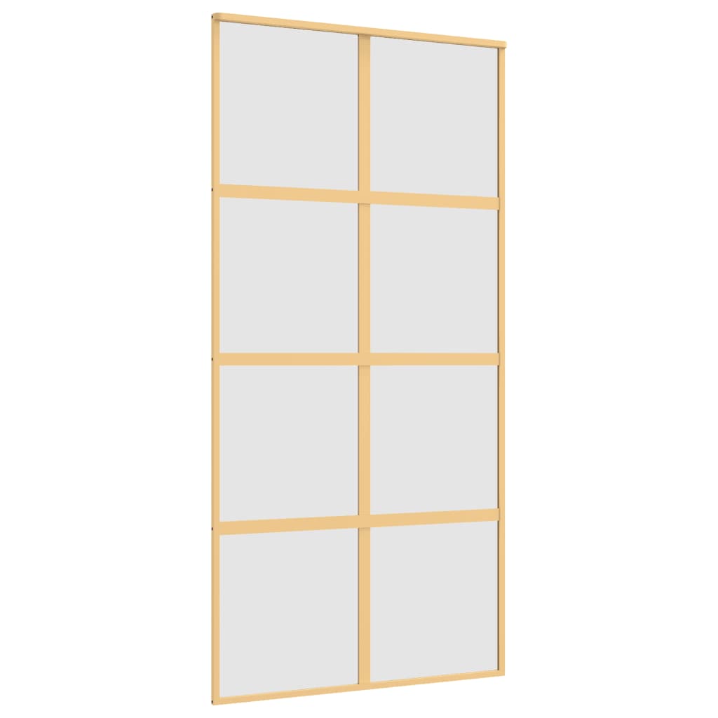 Sliding Door Gold 102.5x205 cm Frosted ESG Glass and Aluminium