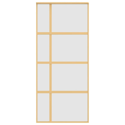 Sliding Door Gold 90x205 cm Frosted ESG Glass and Aluminium