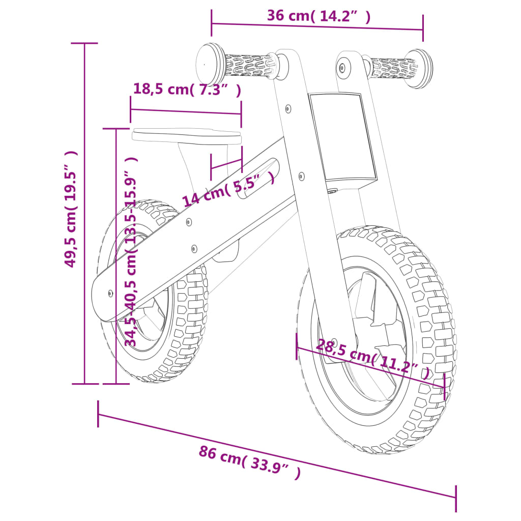 Balance Bike for Children Orange Printed