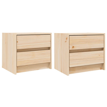 Bedside Cabinets 2 pcs 40x31x35.5 cm Solid Wood Pine