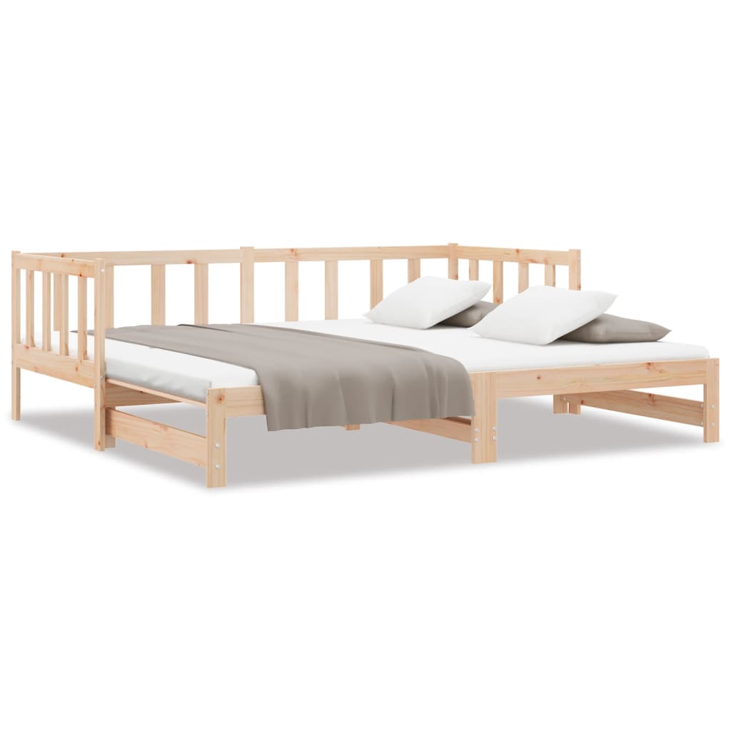 Day Bed with Trundle 90x190 cm Solid Wood Pine