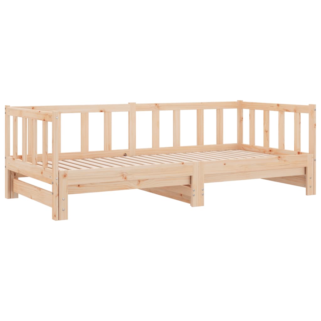 Day Bed with Trundle 90x190 cm Solid Wood Pine