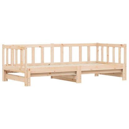 Day Bed with Trundle 90x190 cm Solid Wood Pine