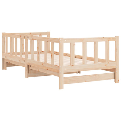 Day Bed with Trundle 90x190 cm Solid Wood Pine