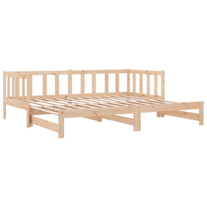 Day Bed with Trundle 90x190 cm Solid Wood Pine