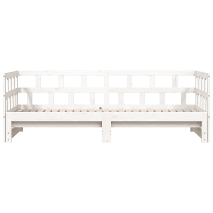 Daybed with Trundle without Mattress White 80x200 cm Solid Wood