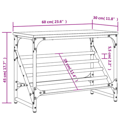 Shoe Rack Sonoma Oak 60x30x45 cm Engineered Wood