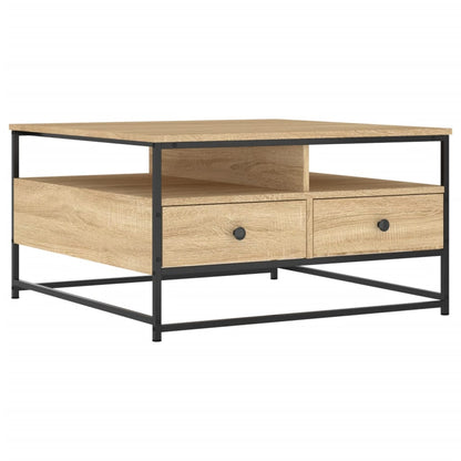 Coffee Table Sonoma Oak 80x80x45 cm Engineered Wood