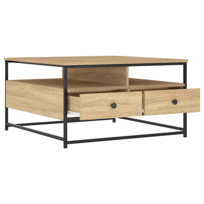 Coffee Table Sonoma Oak 80x80x45 cm Engineered Wood