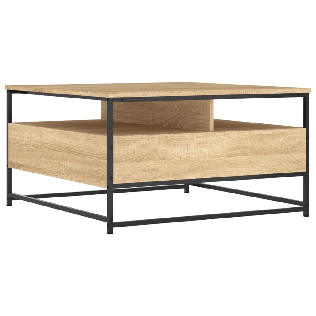 Coffee Table Sonoma Oak 80x80x45 cm Engineered Wood