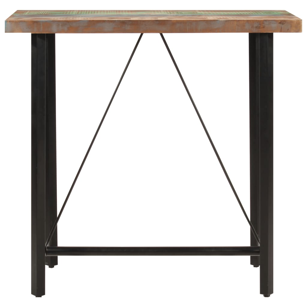 Bar Table 110x55x107 cm Solid Wood Reclaimed and Iron