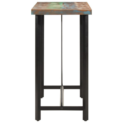 Bar Table 110x55x107 cm Solid Wood Reclaimed and Iron