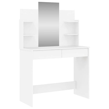 Dressing Table with Mirror White 96x39x142 cm