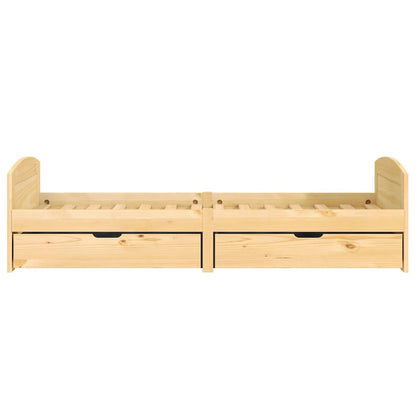 Day Bed with 2 Drawers IRUN 90x200 cm Solid Wood Pine