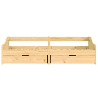 Day Bed with 2 Drawers IRUN 90x200 cm Solid Wood Pine