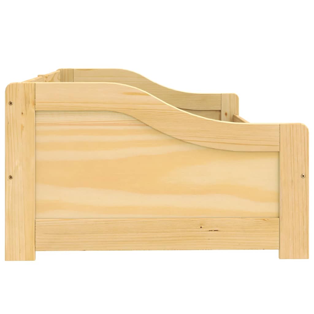 Day Bed with 2 Drawers IRUN 90x200 cm Solid Wood Pine