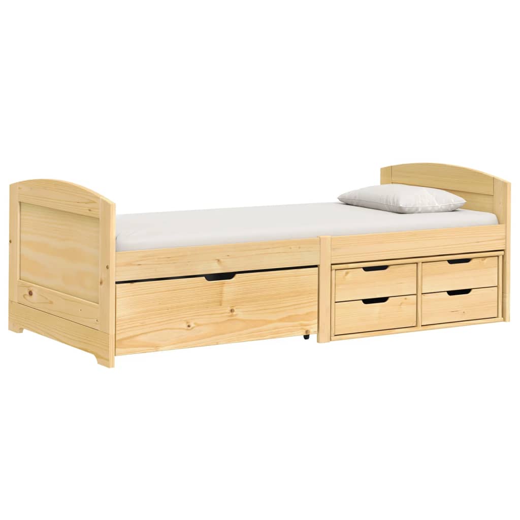 Day Bed with 5 Drawers IRUN 90x200 cm Solid Wood Pine