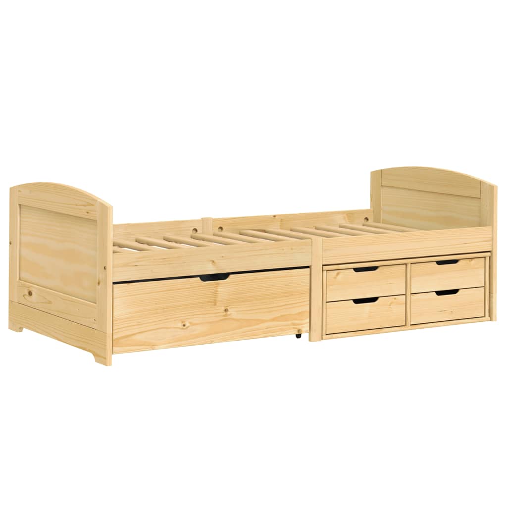 Day Bed with 5 Drawers IRUN 90x200 cm Solid Wood Pine