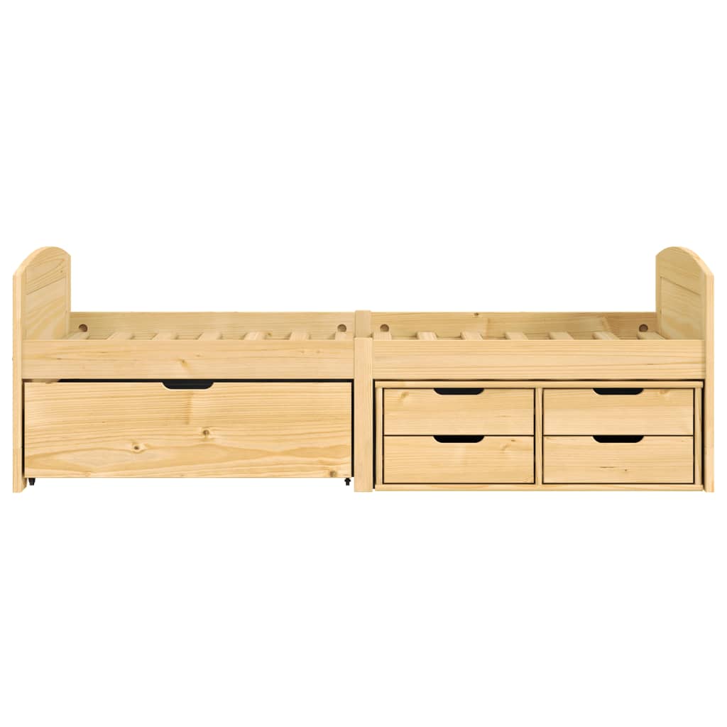 Day Bed with 5 Drawers IRUN 90x200 cm Solid Wood Pine