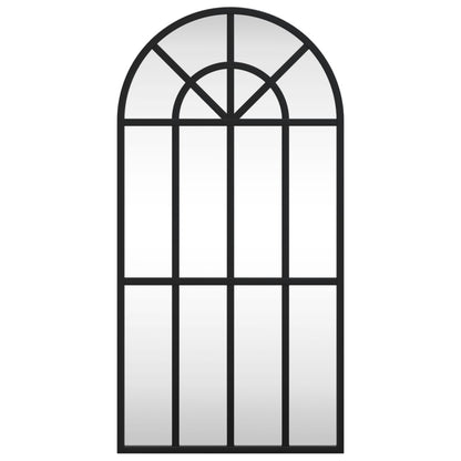 Wall Mirror Black 30x60 cm Arch Iron