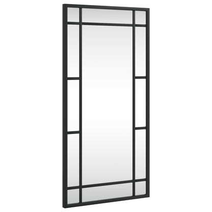 Wall Mirror Black 30x60 cm Rectangle Iron