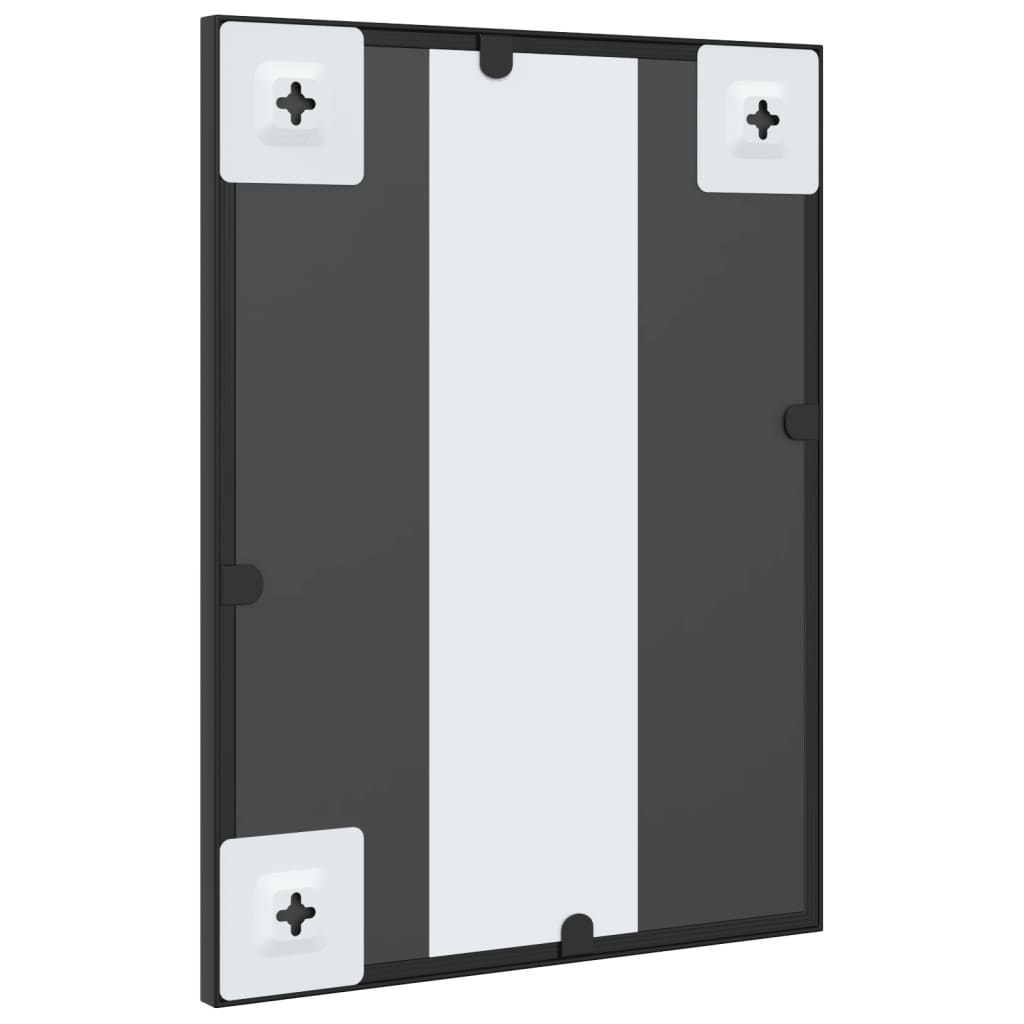 Wall Mirror Black 30x40 cm Rectangle Iron