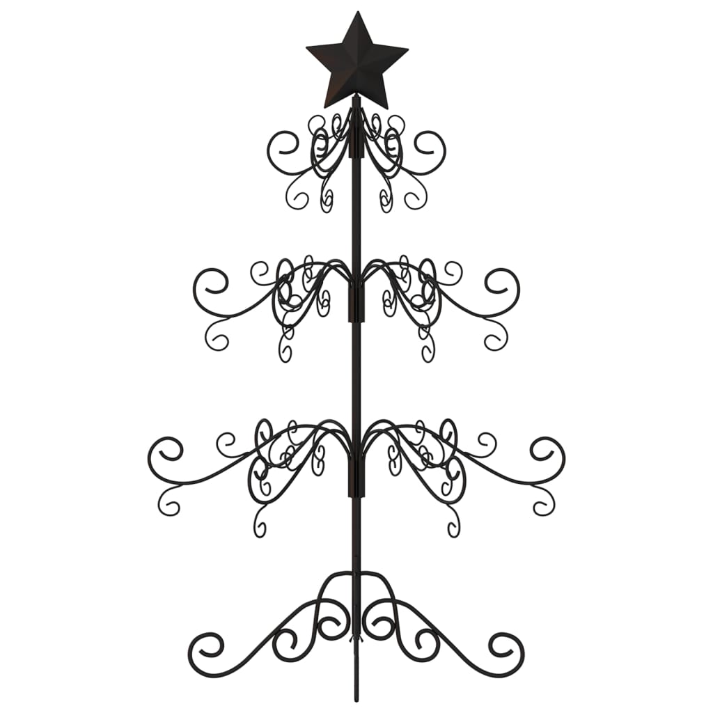 Metal Christmas Tree for Decoration Black 90 cm