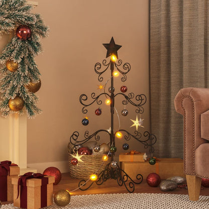 Metal Christmas Tree for Decoration Black 90 cm