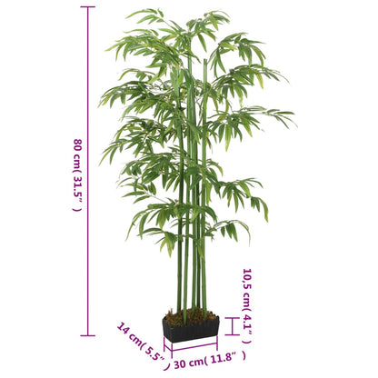 Artificial Bamboo Tree 240 Leaves 80 cm Green