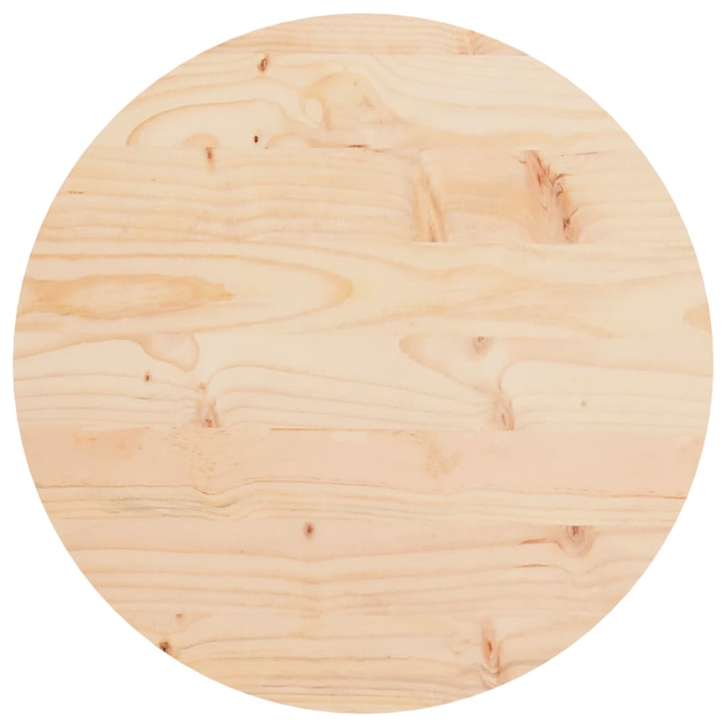 Table Top Round Ø40x3 cm Solid Wood Pine