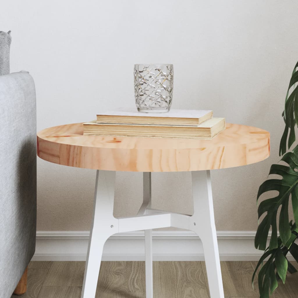 Table Top Round Ø40x3 cm Solid Wood Pine