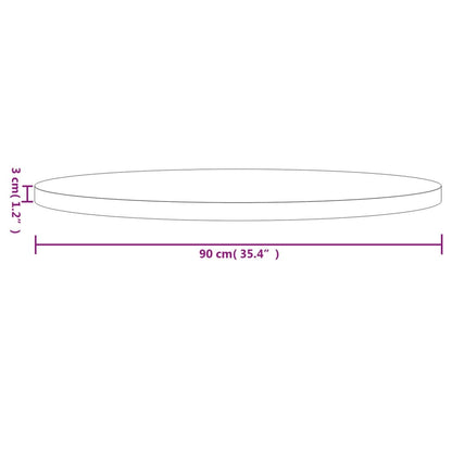 Table Top Round Ø90x3 cm Solid Wood Pine