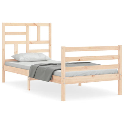 Bed Frame without Mattress Single Solid Wood