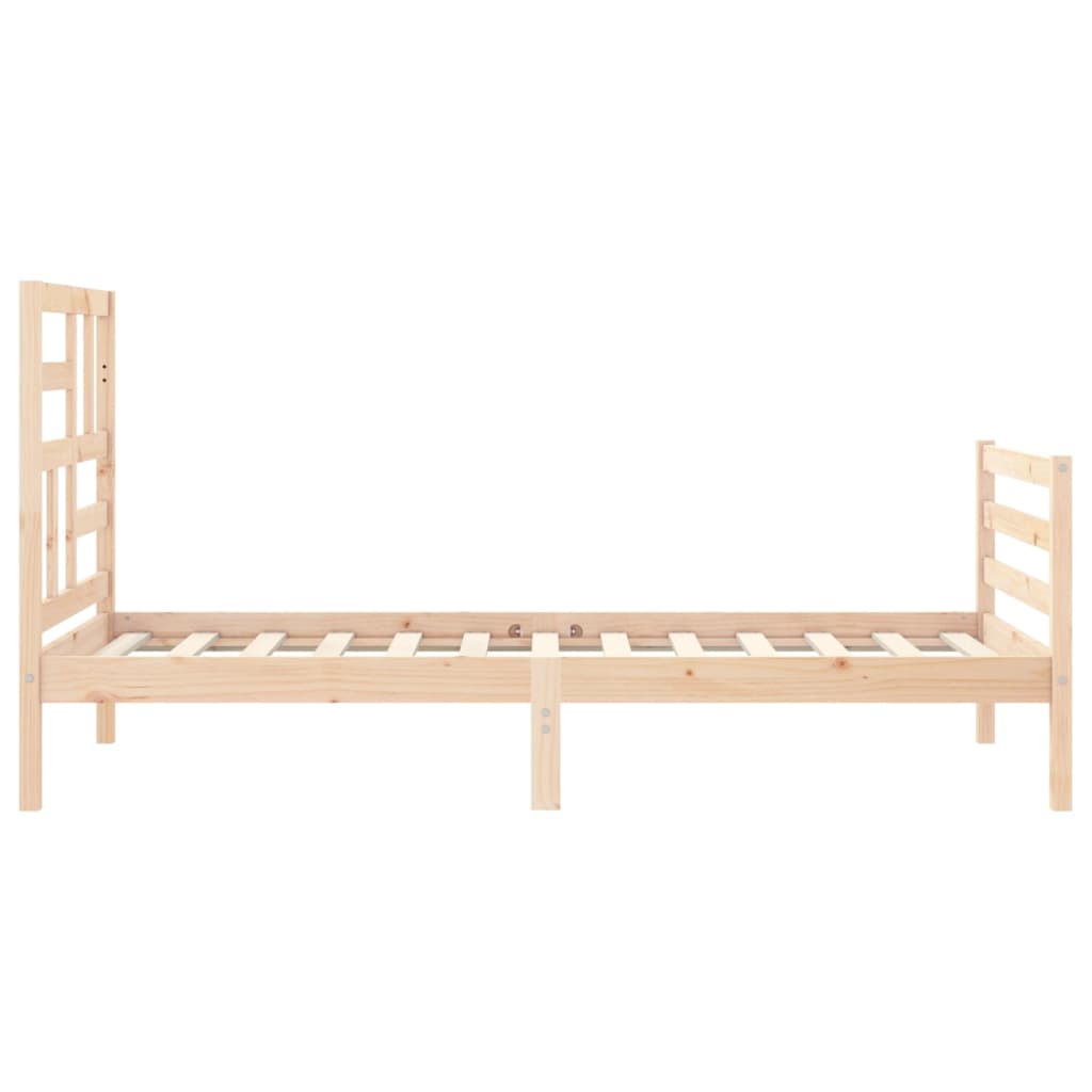 Bed Frame without Mattress Single Solid Wood