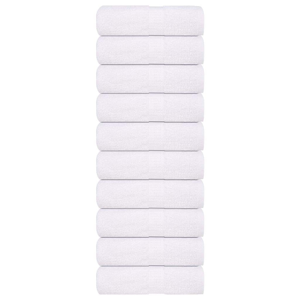 Soap Towels 10 pcs White 30x30 cm 360 gsm 100% Cotton