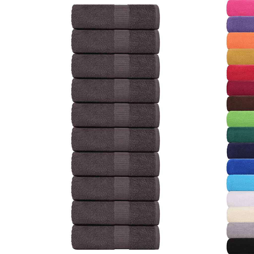 Washcloths 50 pcs Anthracite 15x21 cm 360 gsm 100% Cotton