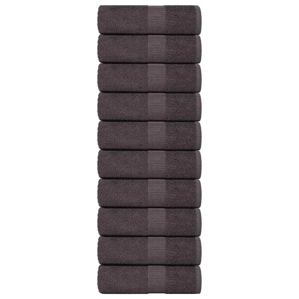 Soap Towels 10 pcs Anthracite 30x30 cm 360 gsm 100% Cotton