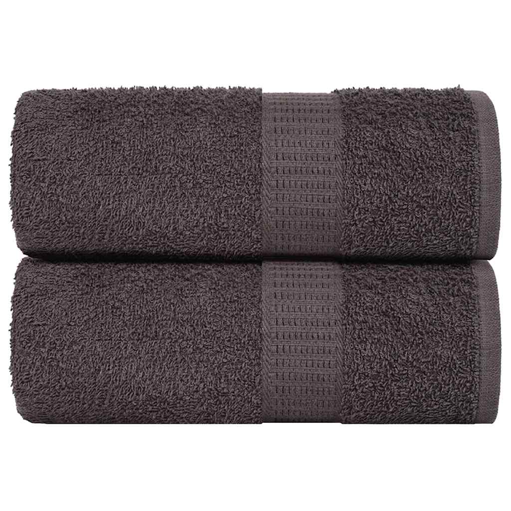 Guest Towels 2 pcs Anthracite 30x50 cm 360 gsm 100% Cotton